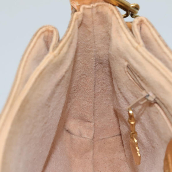 GUCCI Micro GG Supreme Shoulder Bag PVC Beige Gold Auth ep7034