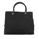 GUCCI Bamboo Hand Bag Nylon Black 002 1010 3444 Auth ep7044-2