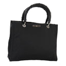 GUCCI Bamboo Hand Bag Nylon Black 002 1016 Auth ep7046-1