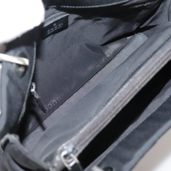 GUCCI Bamboo Hand Bag Nylon Black 002 1016 Auth ep7046