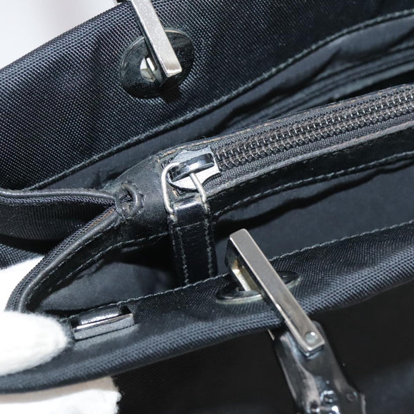 GUCCI Bamboo Hand Bag Nylon Black 002 1016 Auth ep7046