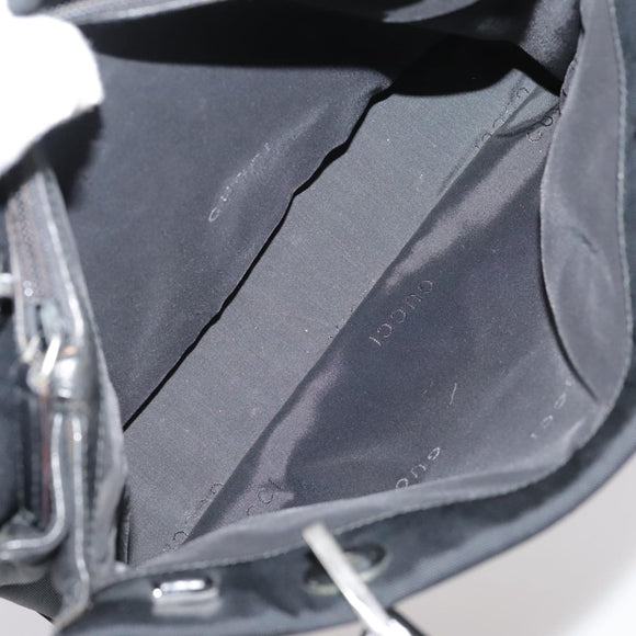 GUCCI Bamboo Hand Bag Nylon Black 002 1016 Auth ep7046