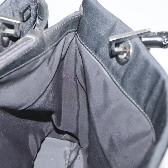 GUCCI Bamboo Hand Bag Nylon Black 002 1016 Auth ep7046