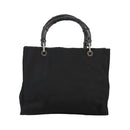 GUCCI Bamboo Hand Bag Nylon Black 002 1016 Auth ep7046-3