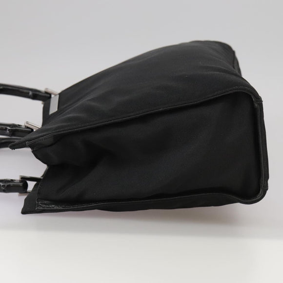 GUCCI Bamboo Hand Bag Nylon Black 002 1016 Auth ep7046