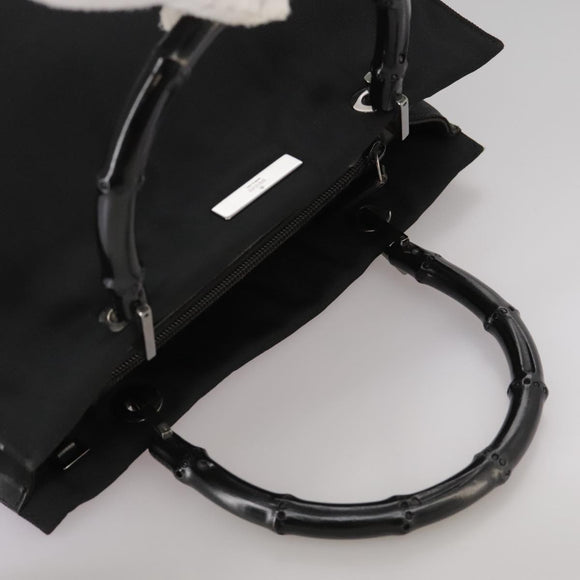 GUCCI Bamboo Hand Bag Nylon Black 002 1016 Auth ep7046