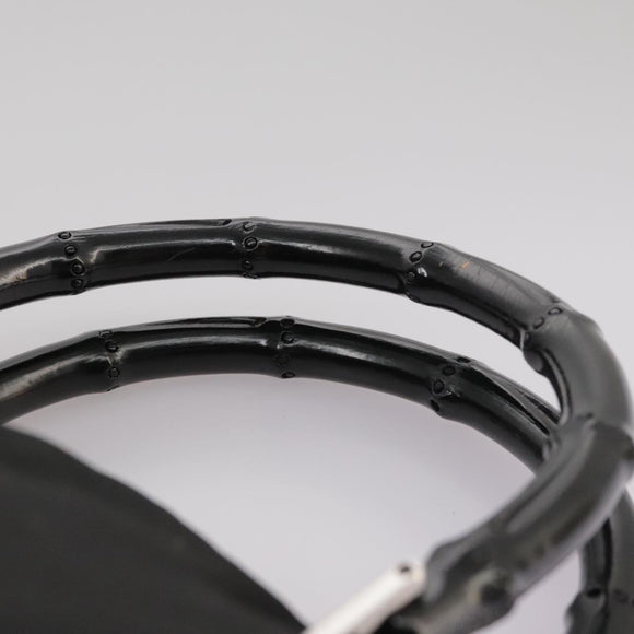 GUCCI Bamboo Hand Bag Nylon Black 002 1016 Auth ep7046