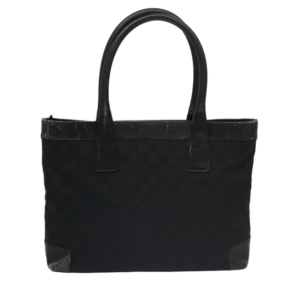 GUCCI GG Canvas Hand Bag Black 33890 Auth ep7056