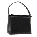 GUCCI Hand Bag Leather Black Gold Auth ep7067-1