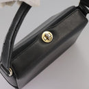 GUCCI Hand Bag Leather Black Gold Auth ep7067-10