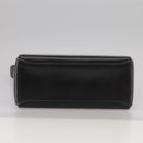 GUCCI Hand Bag Leather Black Gold Auth ep7067-13