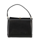 GUCCI Hand Bag Leather Black Gold Auth ep7067-2