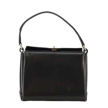 GUCCI Hand Bag Leather Black Gold Auth ep7067 - 0