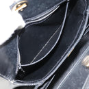 GUCCI Hand Bag Leather Black Gold Auth ep7067-23