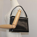 GUCCI Hand Bag Leather Black Gold Auth ep7067-28