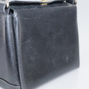 GUCCI Hand Bag Leather Black Gold Auth ep7067-8