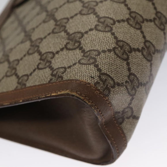 GUCCI GG Supreme Web Sherry Line Clutch Bag PVC Beige Red 89 01 033 Auth ep7068