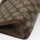 GUCCI GG Supreme Web Sherry Line Clutch Bag PVC Beige Red 89 01 033 Auth ep7068-16