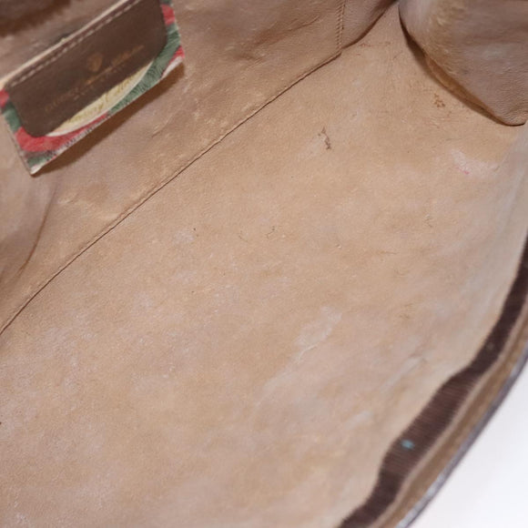 GUCCI GG Supreme Web Sherry Line Clutch Bag PVC Beige Red 89 01 033 Auth ep7068