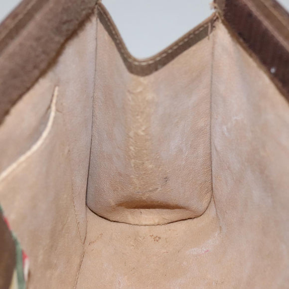 GUCCI GG Supreme Web Sherry Line Clutch Bag PVC Beige Red 89 01 033 Auth ep7068