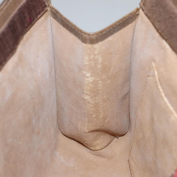 GUCCI GG Supreme Web Sherry Line Clutch Bag PVC Beige Red 89 01 033 Auth ep7068