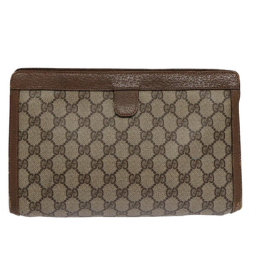 GUCCI GG Supreme Web Sherry Line Clutch Bag PVC Beige Red 89 01 033 Auth ep7068 - 0