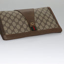 GUCCI GG Supreme Web Sherry Line Clutch Bag PVC Beige Red 89 01 033 Auth ep7068-5