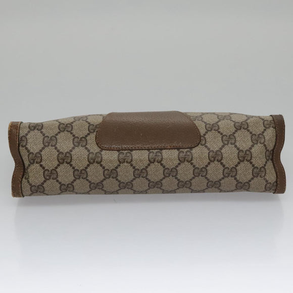 GUCCI GG Supreme Web Sherry Line Clutch Bag PVC Beige Red 89 01 033 Auth ep7068