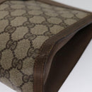 GUCCI GG Supreme Web Sherry Line Clutch Bag PVC Beige Red 89 01 033 Auth ep7068-14