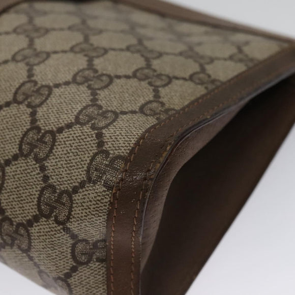 GUCCI GG Supreme Web Sherry Line Clutch Bag PVC Beige Red 89 01 033 Auth ep7068