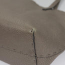 FENDI Celeria Hand Bag Leather Silver Auth ep7070-10