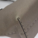 FENDI Celeria Hand Bag Leather Silver Auth ep7070-15