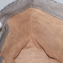 FENDI Celeria Hand Bag Leather Silver Auth ep7070-16