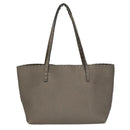 FENDI Celeria Hand Bag Leather Silver Auth ep7070-13