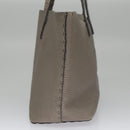 FENDI Celeria Hand Bag Leather Silver Auth ep7070-5