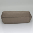 FENDI Celeria Hand Bag Leather Silver Auth ep7070-5