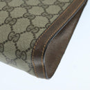 GUCCI GG Supreme Web Sherry Line Clutch Bag PVC Beige Red 64 01 001 Auth ep7072-15