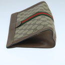 GUCCI GG Supreme Web Sherry Line Clutch Bag PVC Beige Red 64 01 001 Auth ep7072-4