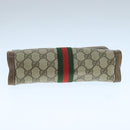 GUCCI GG Supreme Web Sherry Line Clutch Bag PVC Beige Red 64 01 001 Auth ep7072-6