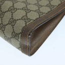 GUCCI GG Supreme Web Sherry Line Clutch Bag PVC Beige Red 64 01 001 Auth ep7072-7