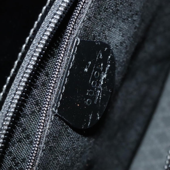 GUCCI Bamboo Hand Bag Nylon 2way Black 000 1705 0588 Auth ep7106