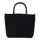 GUCCI Bamboo Hand Bag Nylon 2way Black 000 1705 0588 Auth ep7106-13
