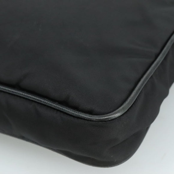 PRADA Shoulder Bag Nylon Black Silver Auth ep7117