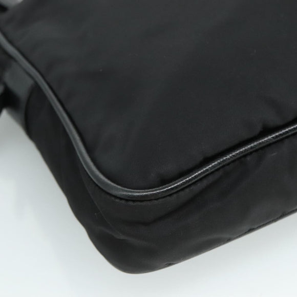 PRADA Shoulder Bag Nylon Black Silver Auth ep7117