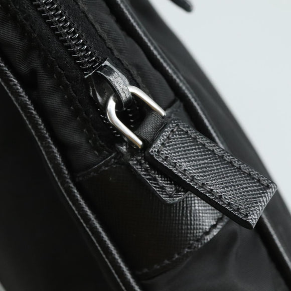 PRADA Shoulder Bag Nylon Black Silver Auth ep7117