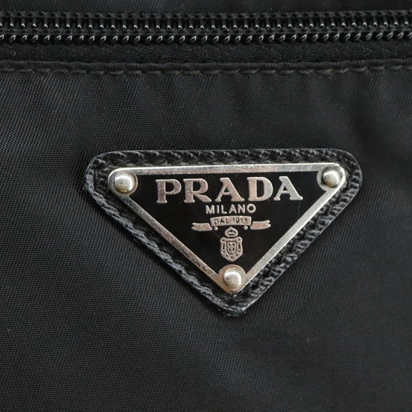 PRADA Shoulder Bag Nylon Black Silver Auth ep7117