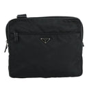 PRADA Shoulder Bag Nylon Black Silver Auth ep7117-13
