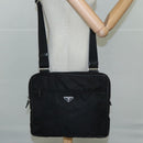 PRADA Shoulder Bag Nylon Black Silver Auth ep7117-24