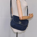 Christian Dior Trotter Canvas Shoulder Bag Navy Auth ep7123-20