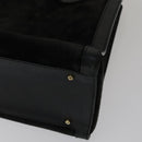 GUCCI Bamboo Hand Bag Leather Suede Black Gold 002 1186 0260 Auth ep7136-9